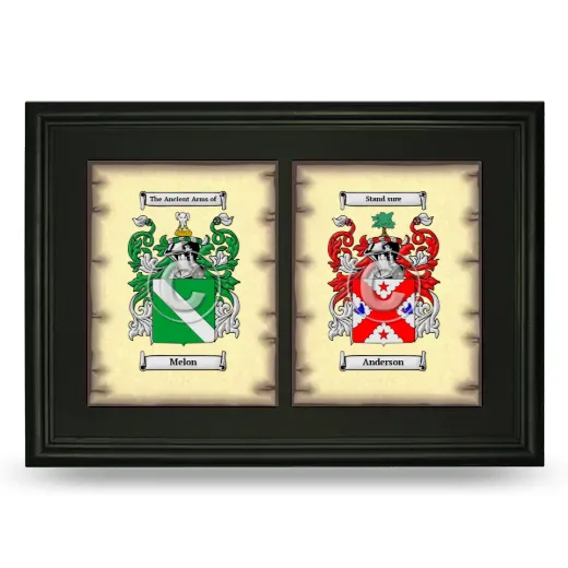 Double Coat of Arms Framed - Black
