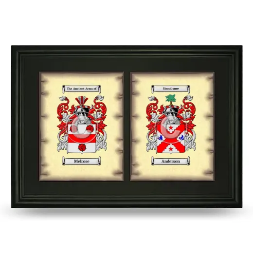 Double Coat of Arms Framed - Black