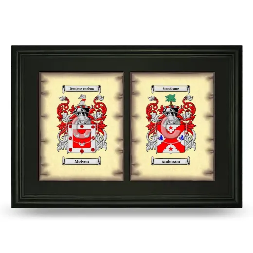 Double Coat of Arms Framed - Black