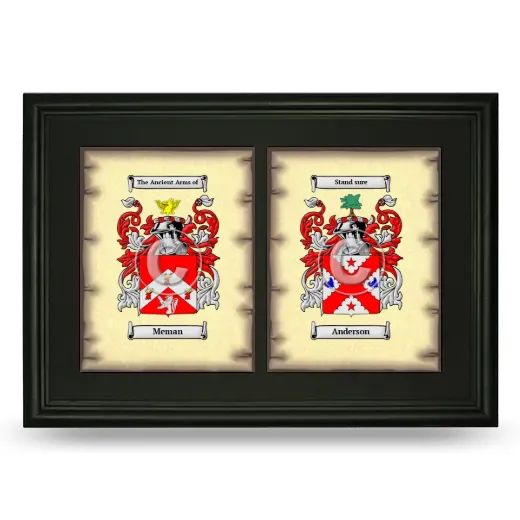Double Coat of Arms Framed - Black
