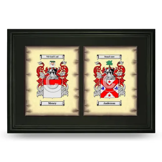 Double Coat of Arms Framed - Black