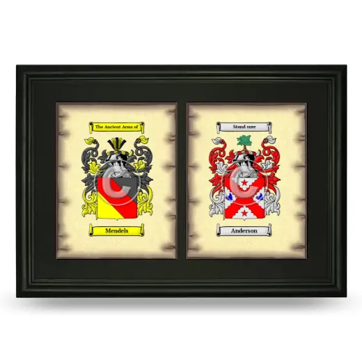 Double Coat of Arms Framed - Black