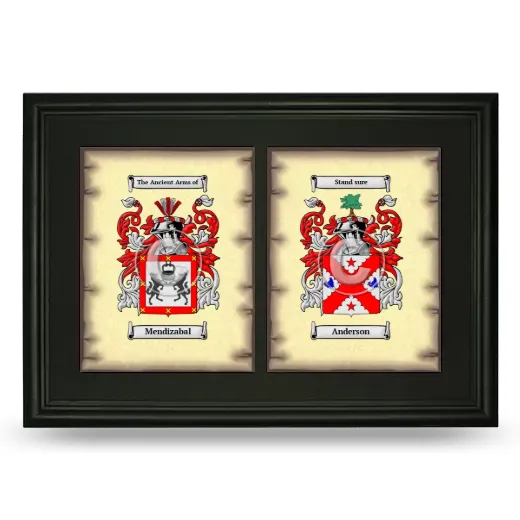 Double Coat of Arms Framed - Black