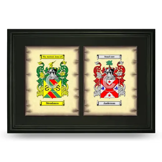 Double Coat of Arms Framed - Black