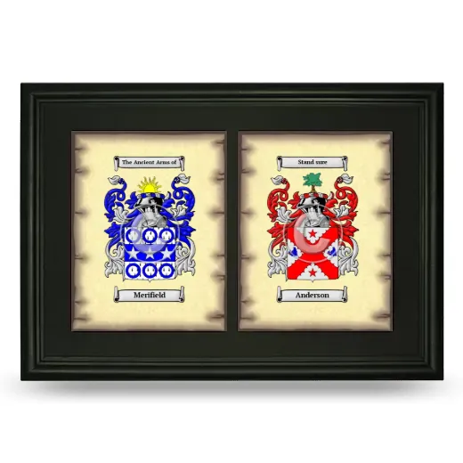 Double Coat of Arms Framed - Black