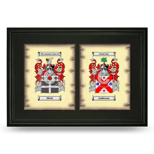 Double Coat of Arms Framed - Black