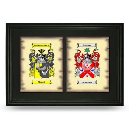 Double Coat of Arms Framed - Black