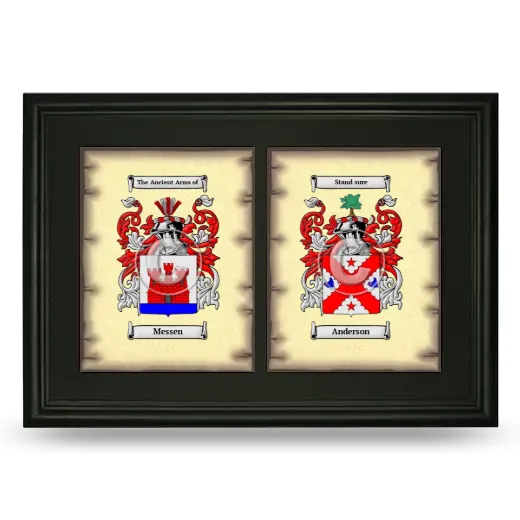 Double Coat of Arms Framed - Black