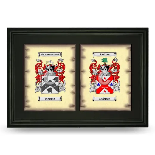 Double Coat of Arms Framed - Black