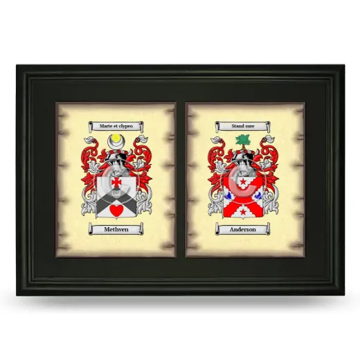 Double Coat of Arms Framed - Black