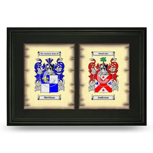 Double Coat of Arms Framed - Black