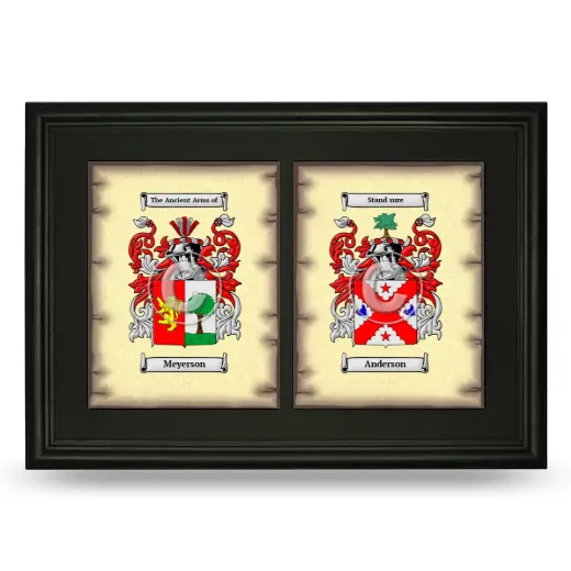 Double Coat of Arms Framed - Black