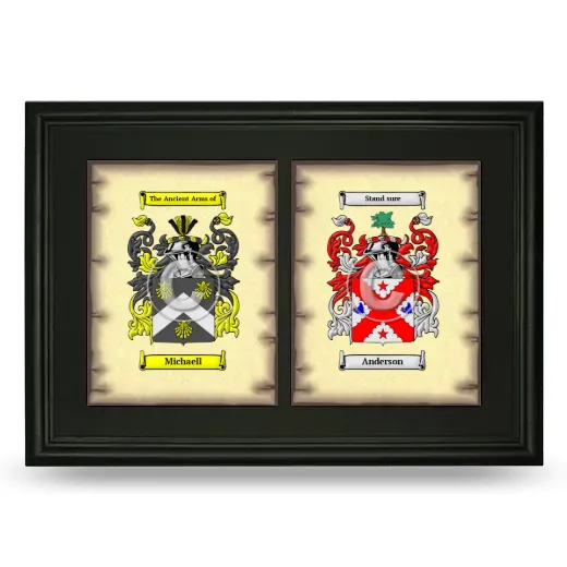 Double Coat of Arms Framed - Black