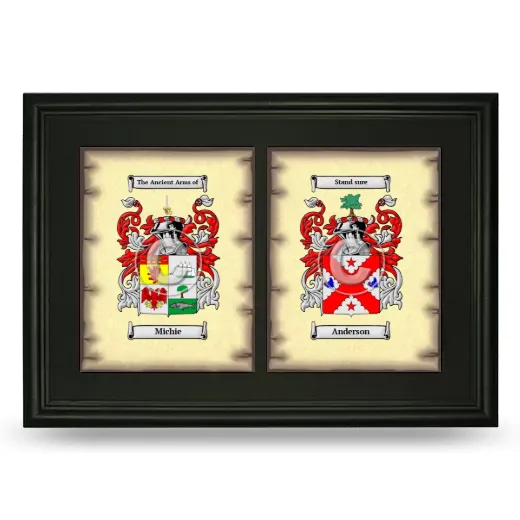 Double Coat of Arms Framed - Black