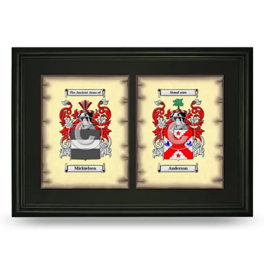 Double Coat of Arms Framed - Black