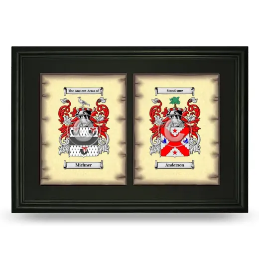 Double Coat of Arms Framed - Black
