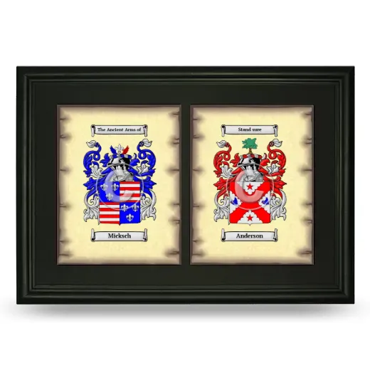 Double Coat of Arms Framed - Black