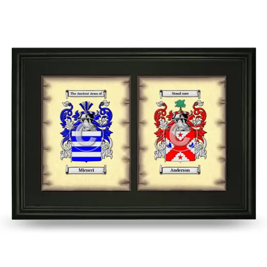 Double Coat of Arms Framed - Black