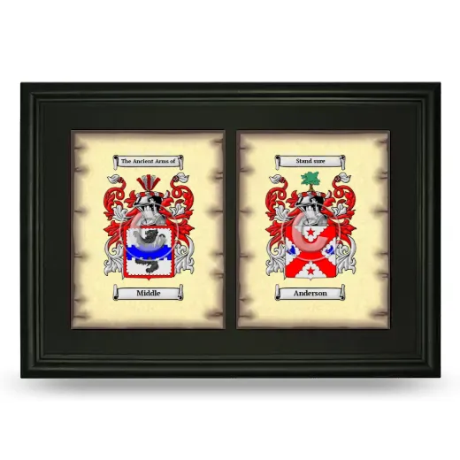 Double Coat of Arms Framed - Black