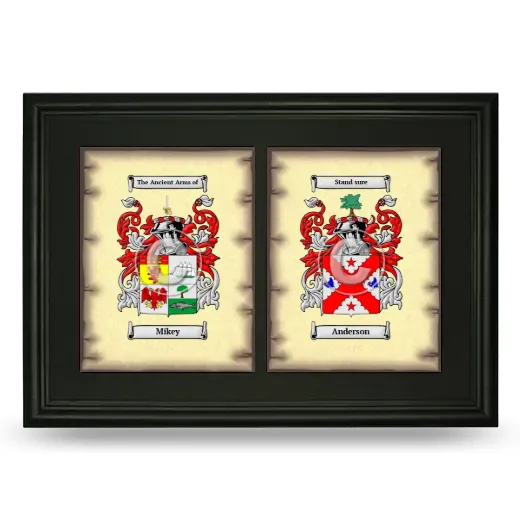 Double Coat of Arms Framed - Black