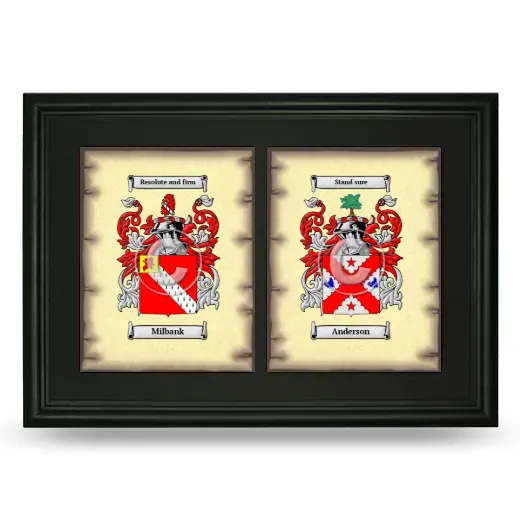 Double Coat of Arms Framed - Black