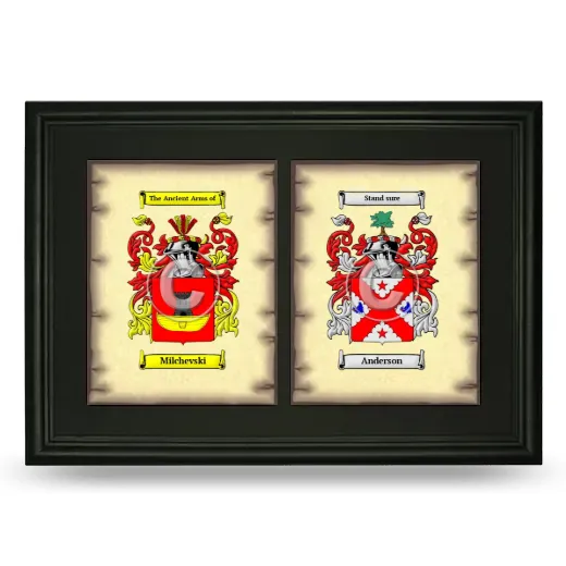 Double Coat of Arms Framed - Black