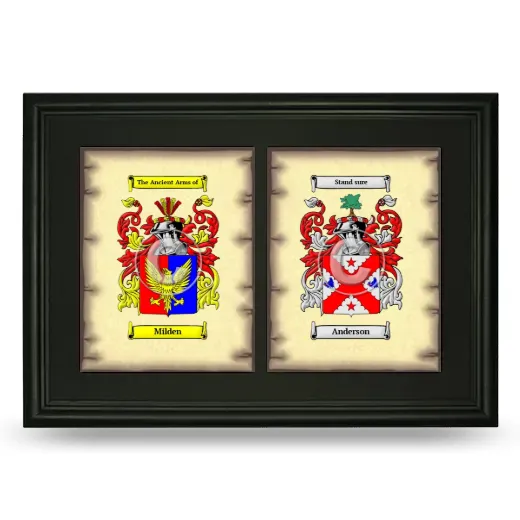 Double Coat of Arms Framed - Black