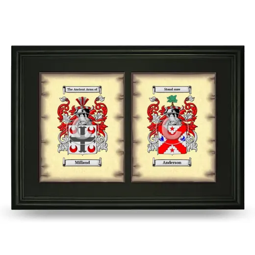 Double Coat of Arms Framed - Black