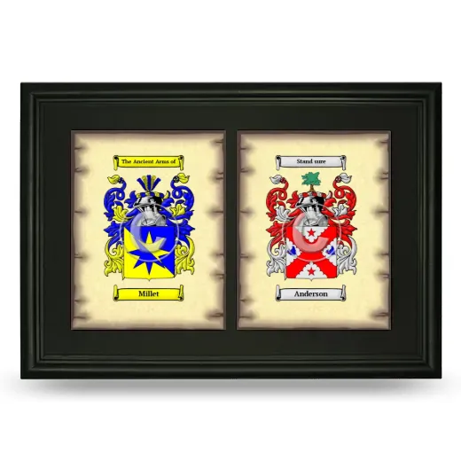 Double Coat of Arms Framed - Black