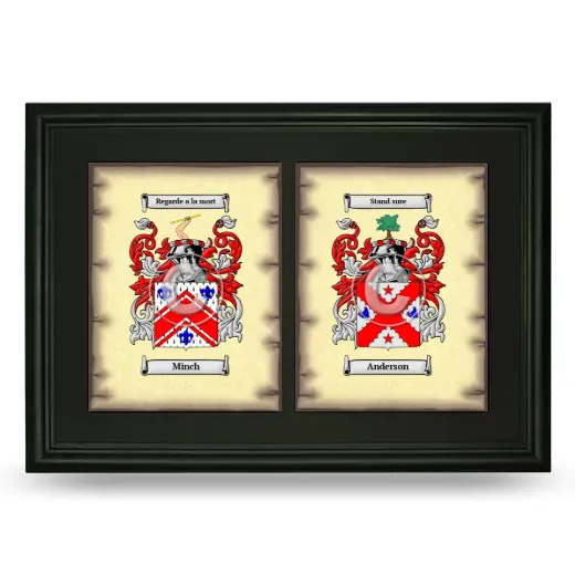 Double Coat of Arms Framed - Black