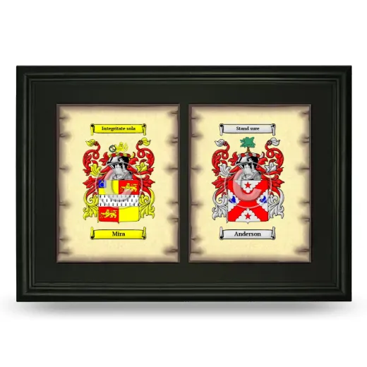 Double Coat of Arms Framed - Black