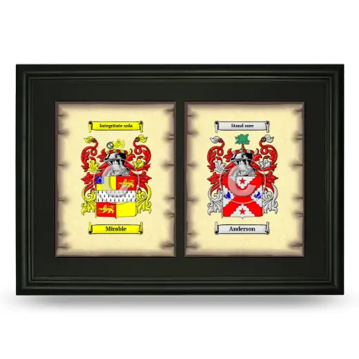 Double Coat of Arms Framed - Black