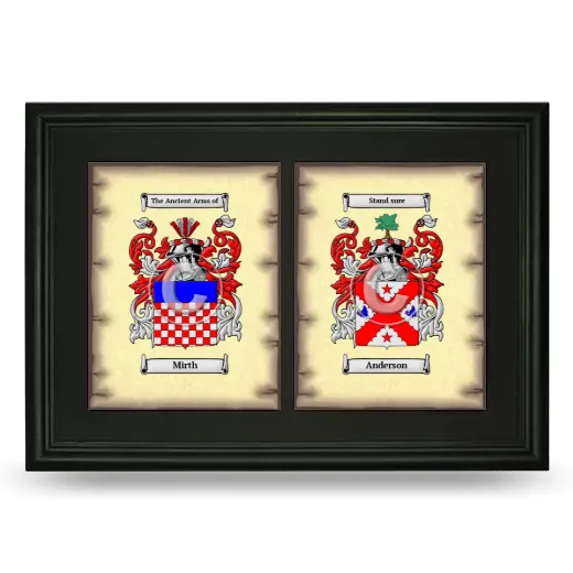 Double Coat of Arms Framed - Black