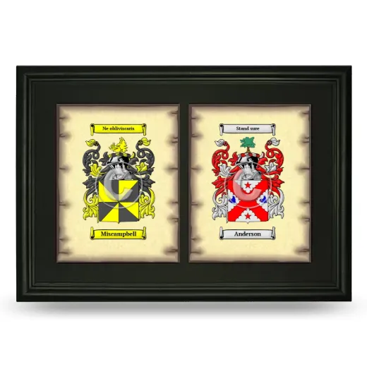 Double Coat of Arms Framed - Black