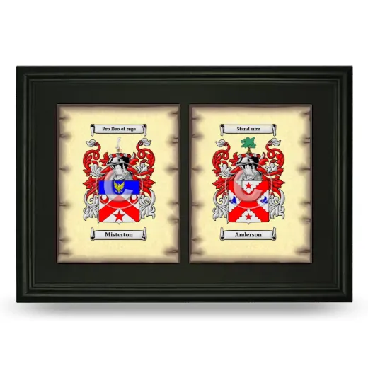 Double Coat of Arms Framed - Black