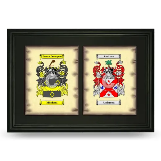 Double Coat of Arms Framed - Black