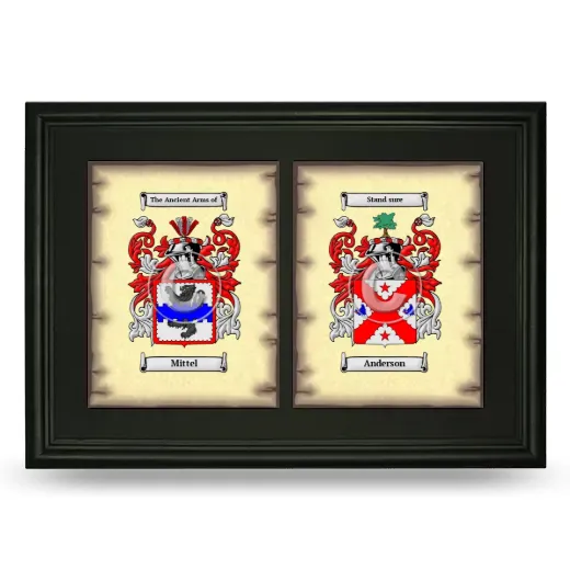 Double Coat of Arms Framed - Black