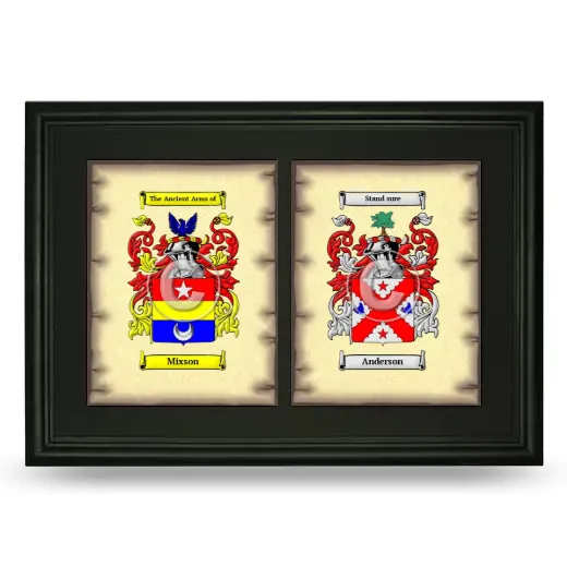 Double Coat of Arms Framed - Black