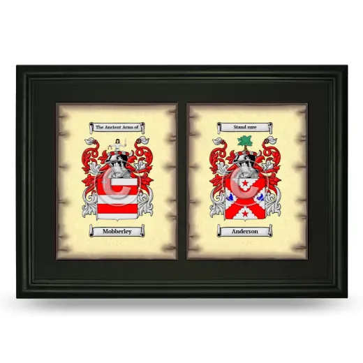 Double Coat of Arms Framed - Black