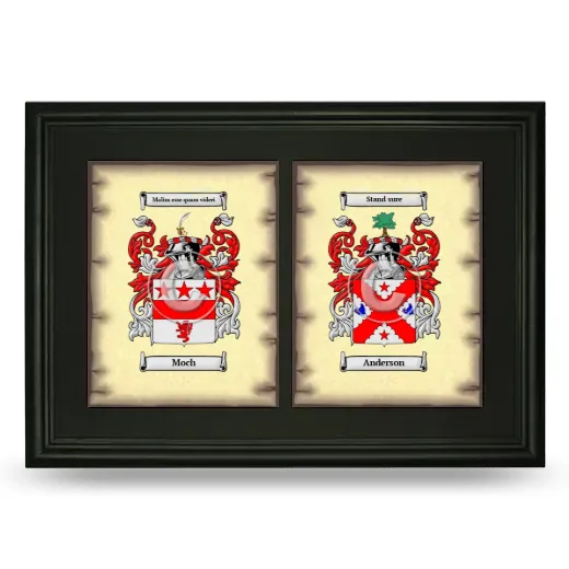Double Coat of Arms Framed - Black