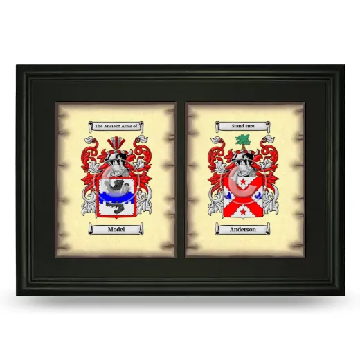 Double Coat of Arms Framed - Black