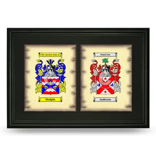 Double Coat of Arms Framed - Black