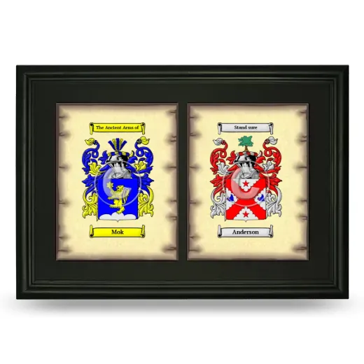 Double Coat of Arms Framed - Black