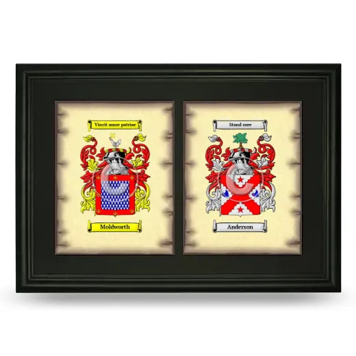 Double Coat of Arms Framed - Black