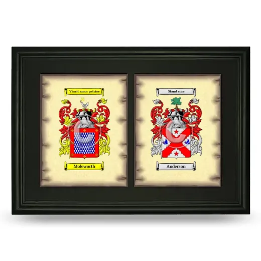 Double Coat of Arms Framed - Black