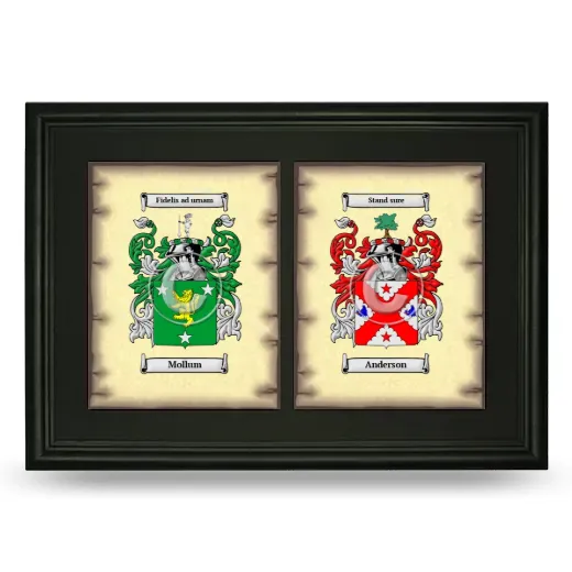 Double Coat of Arms Framed - Black