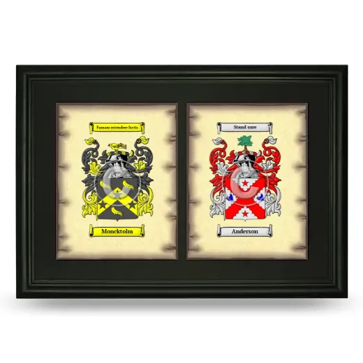 Double Coat of Arms Framed - Black