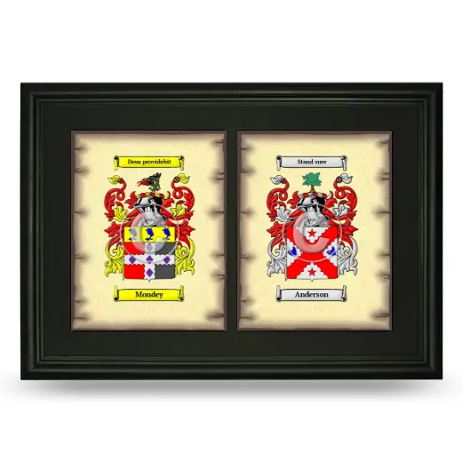 Double Coat of Arms Framed - Black