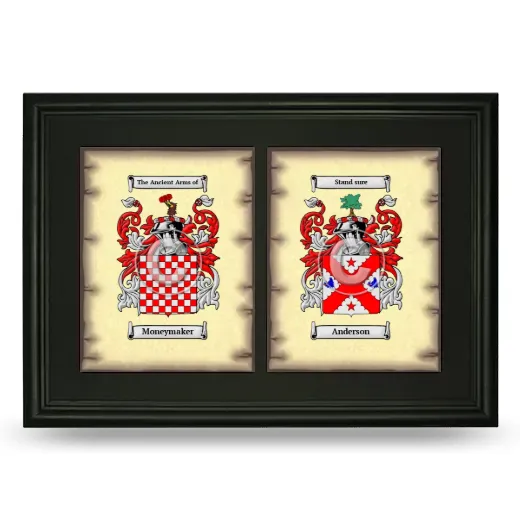Double Coat of Arms Framed - Black