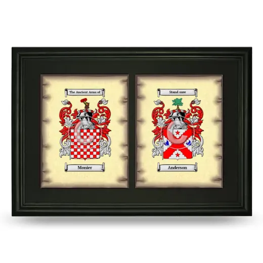 Double Coat of Arms Framed - Black